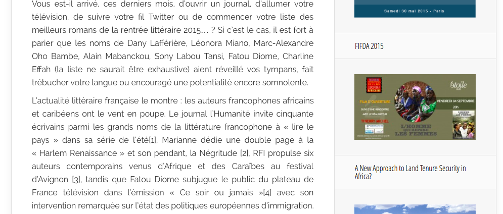 L'afrique des idees
